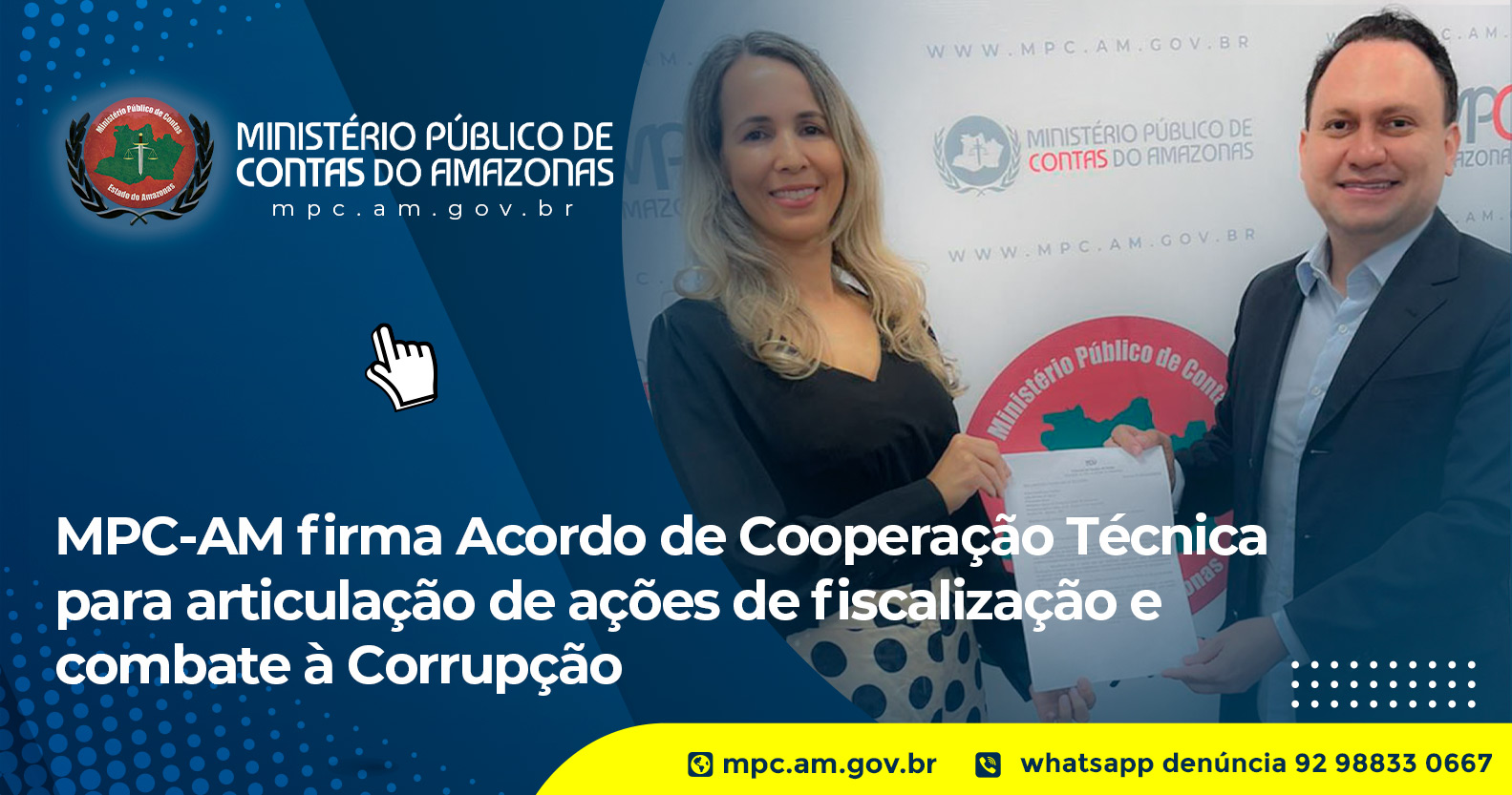 Leia mais sobre o artigo MPC-AM firma Acordo de Cooperação Técnica para articulação de ações de fiscalização e combate à Corrupção
