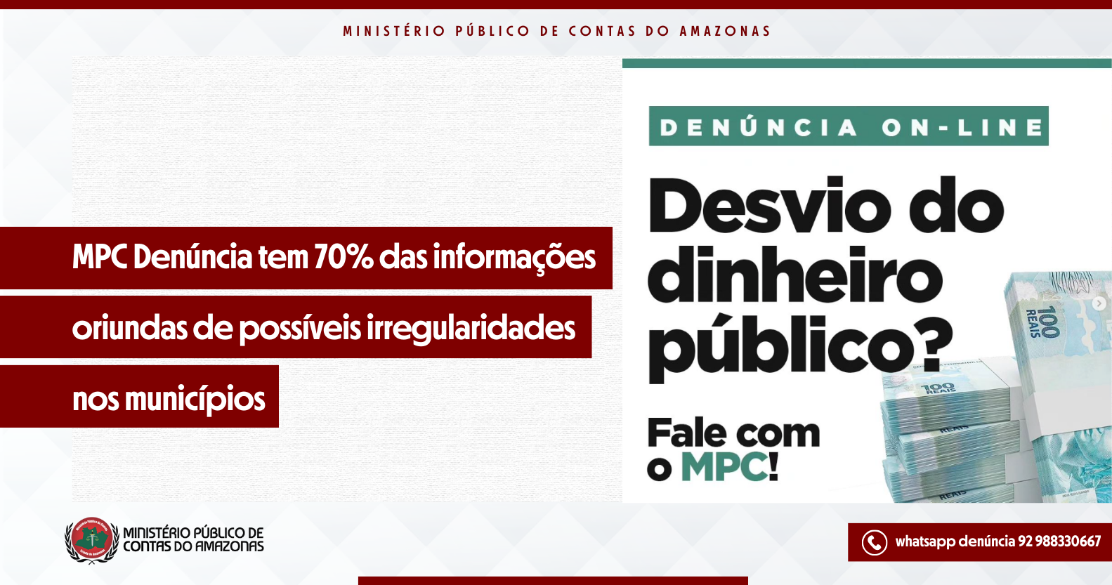 MPC Denúncia tem 70% das informações oriundas de possíveis irregularidades nos municípios