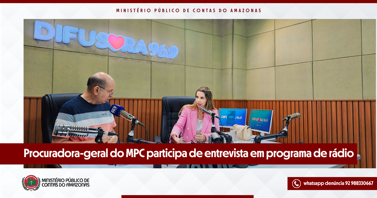 Procuradora-geral do MPC participa de entrevista em programa de rádio
