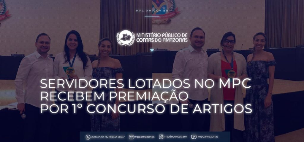 Servidores lotados no MPC recebem premiação por 1º Concurso de Artigos.