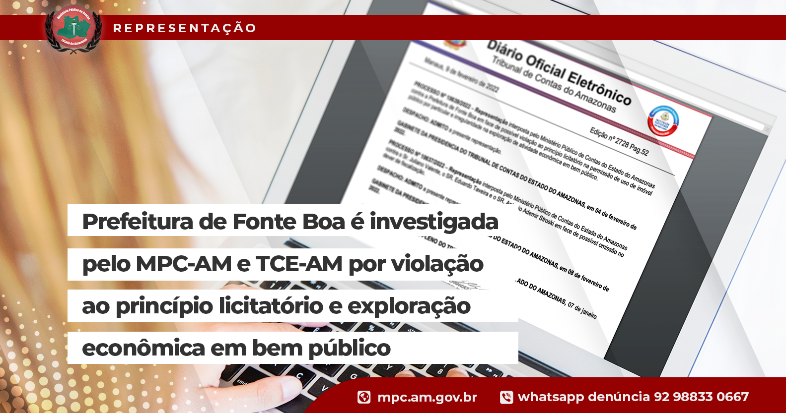 Leia mais sobre o artigo Prefeitura de Fonte Boa é investigada pelo MPC-AM e TCE-AM por violação ao princípio licitatório e exploração econômica em bem público