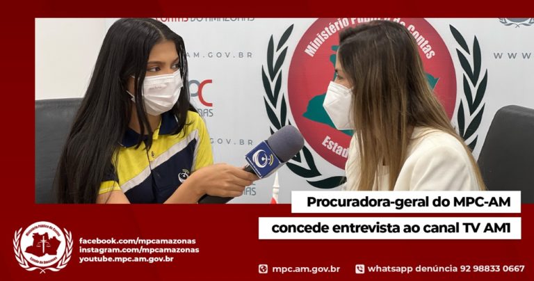 Procuradora-geral do MPC-AM concede entrevista ao canal TV  AM1