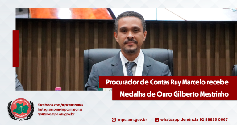 Procurador de Contas Ruy Marcelo recebe Medalha de Ouro Gilberto Mestrinho