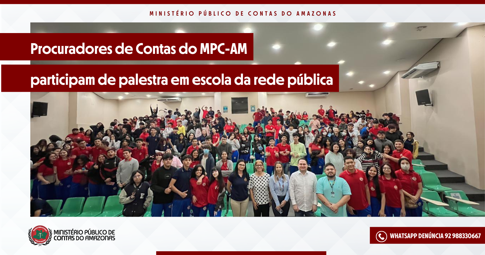 Leia mais sobre o artigo Procuradores de Contas do MPC-AM participam de palestra em escola da rede pública