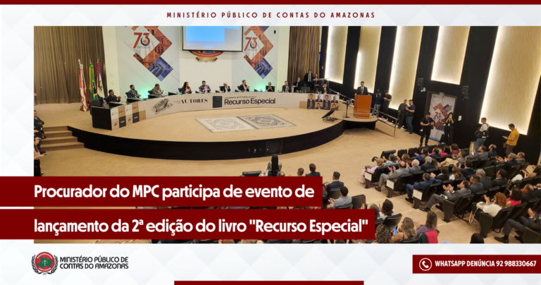 Procurador do MPC participa de evento de lançamento da 2ª edição do livro “Recurso Especial”