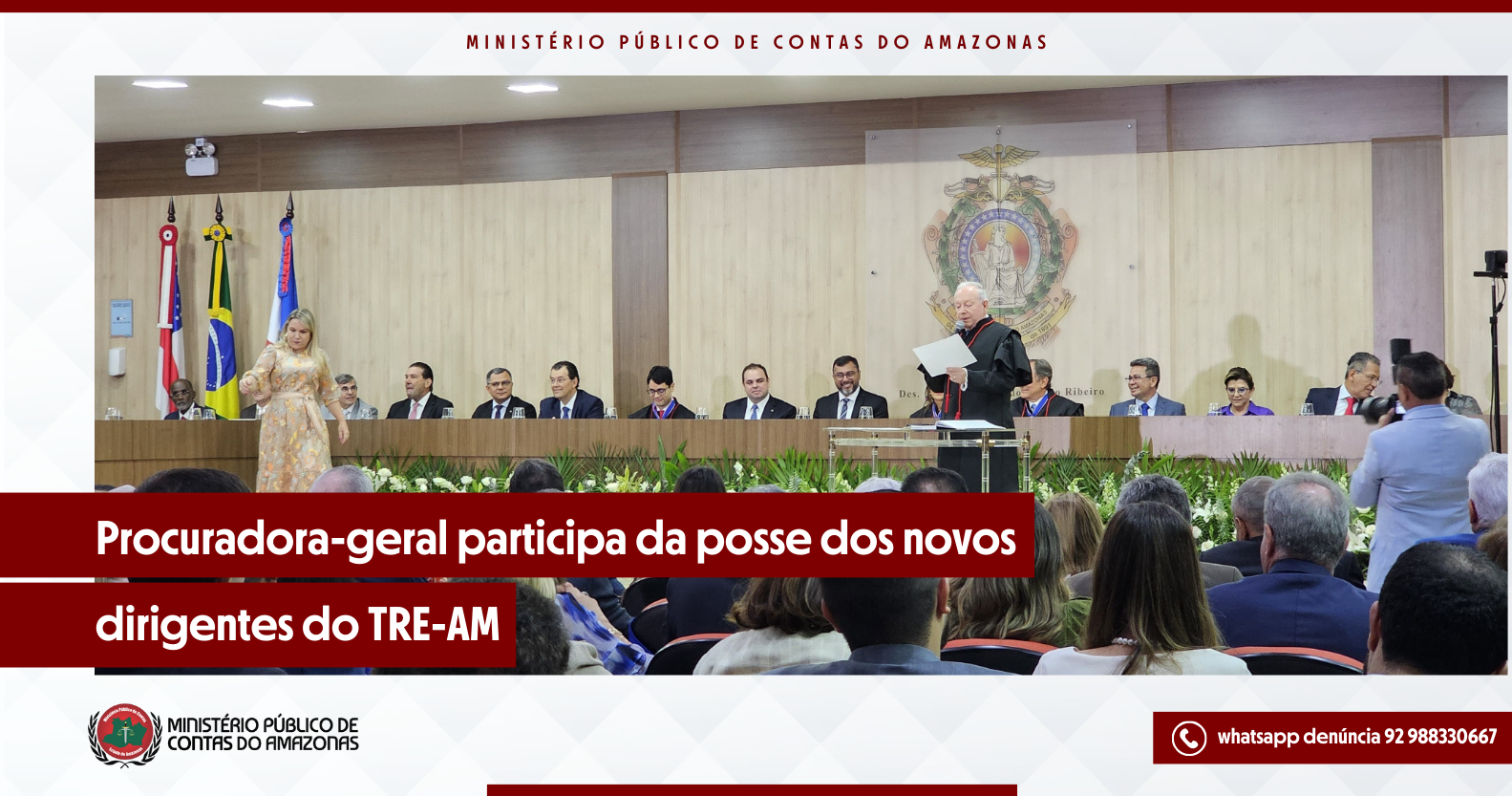 Procuradora-geral participa da posse dos novos dirigentes do TRE-AM