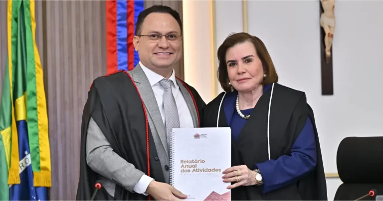 Relatório de atividades do MP de Contas da gestão 2024 é entregue à presidente do TCE