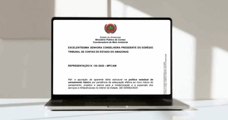 Representação do MP de Contas levanta indícios de ineficácia na estruturação da política estadual de saneamento básico