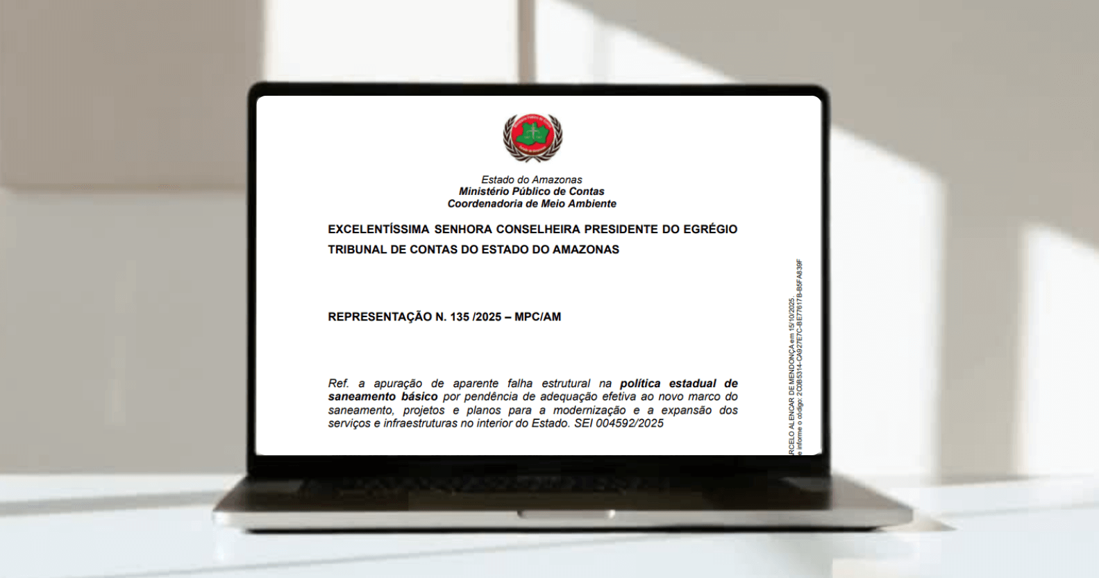 Leia mais sobre o artigo Representação do MP de Contas levanta indícios de ineficácia na estruturação da política estadual de saneamento básico